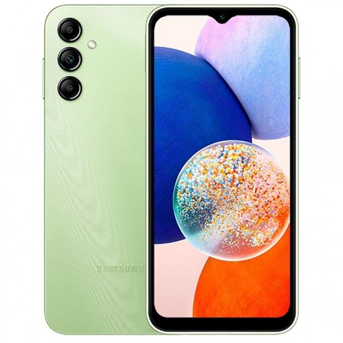 Celular Samsung Galaxy A14 5G Verde Lima 128GB, 4GB RAM, Câmera Traseira Tripla de 50MP, Selfie de 13MP, Processador Octa-Core, Tela Infinita de 6.6" 90Hz